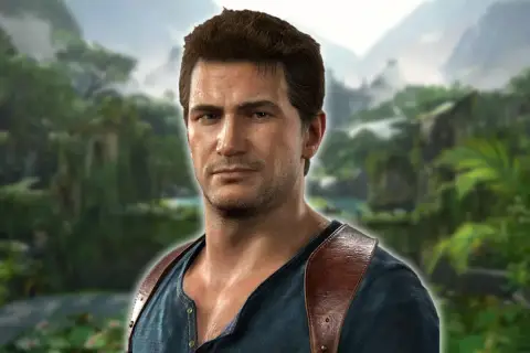 Nathan Drake, bohater gry Uncharted 2, w dżungli.