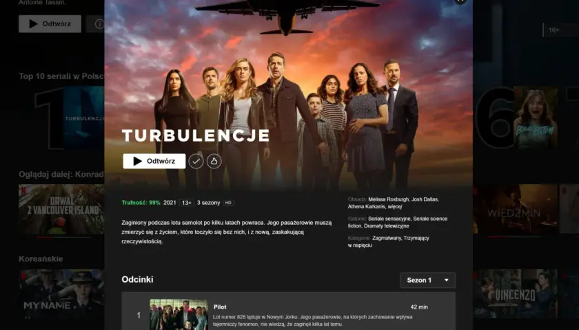 Sezon 1 serialu Turbulencje: poznaj dokładną liczbę wszystkich odcinków
