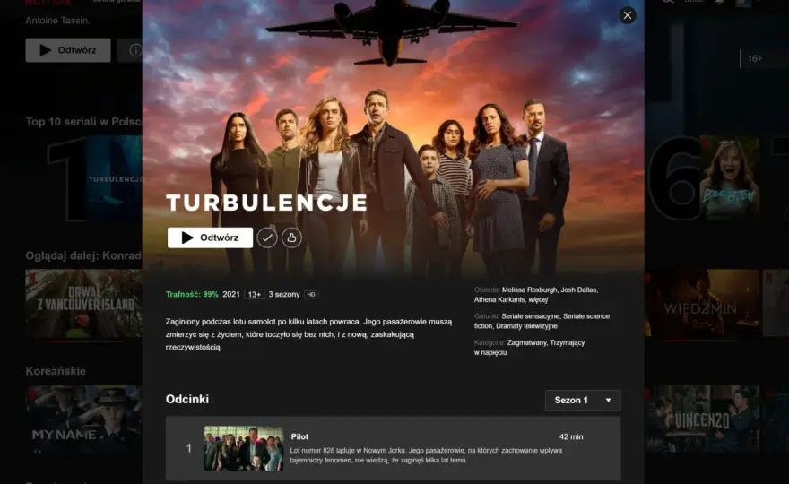 Sezon 1 serialu Turbulencje: poznaj dokładną liczbę wszystkich odcinków
