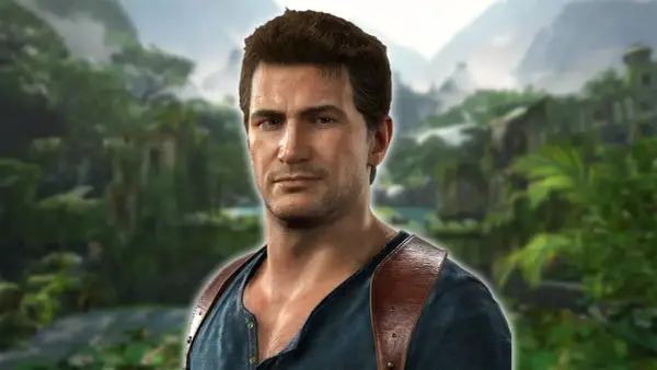 Nathan Drake, bohater gry Uncharted 2, w dżungli.